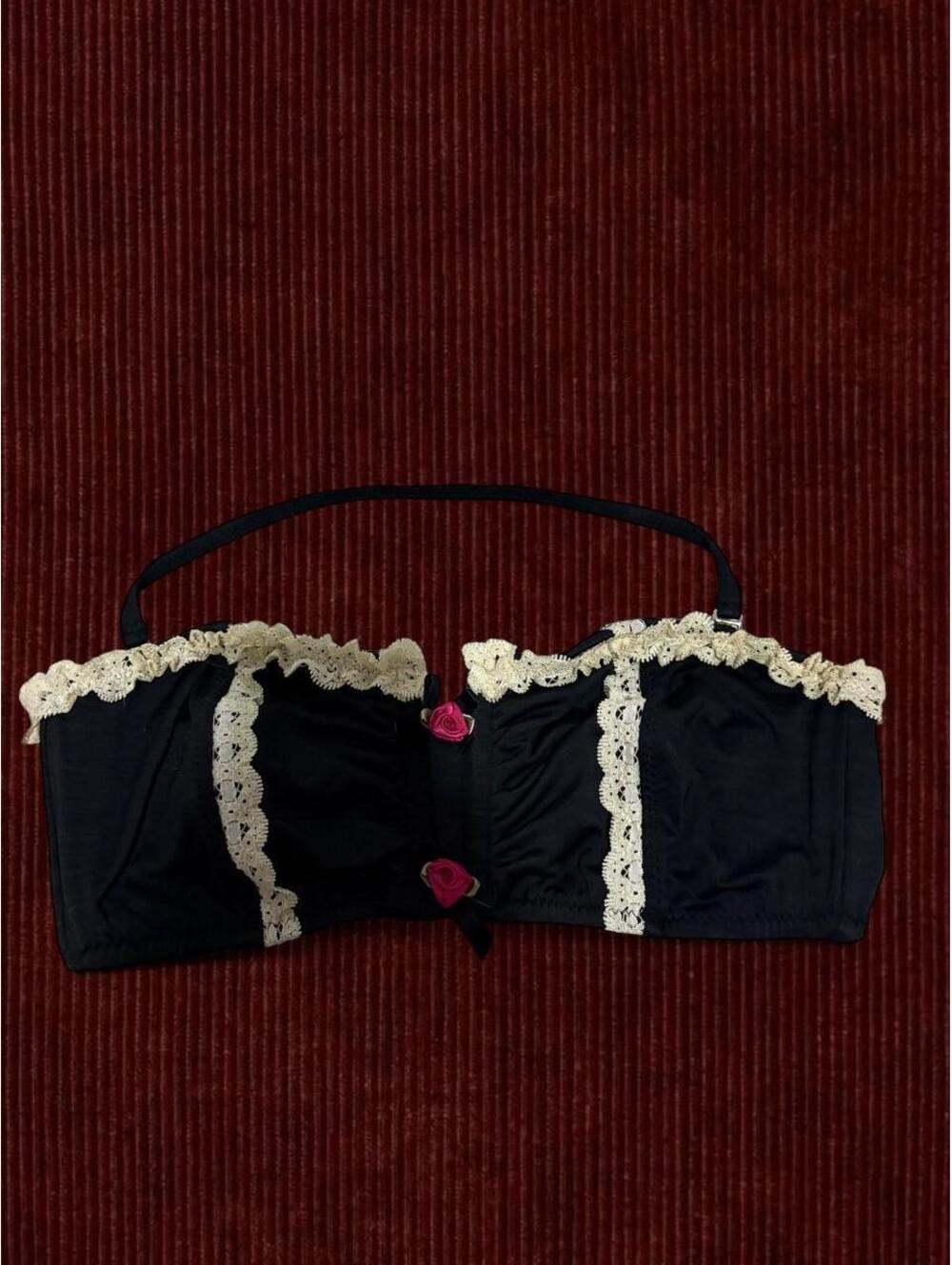 Betsey Johnson Women's Black and Multi Bra